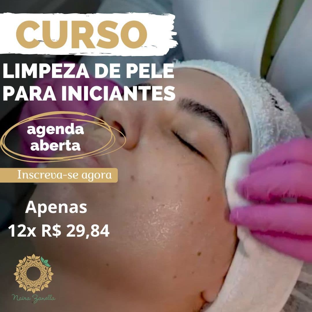 CURSO EXPRESS DE LIMPEZA DE PELE PROFISSIONAL PARA INICIANTES. Desvende os mistérios da Limpeza de Pele: Curso on-line e prático
