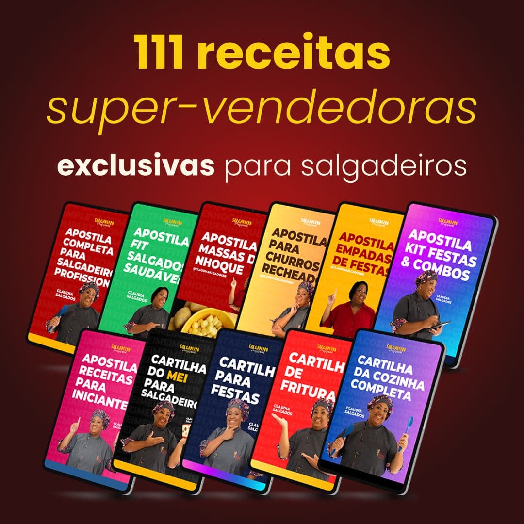 Combo de Receitas de Salgados Milionárias