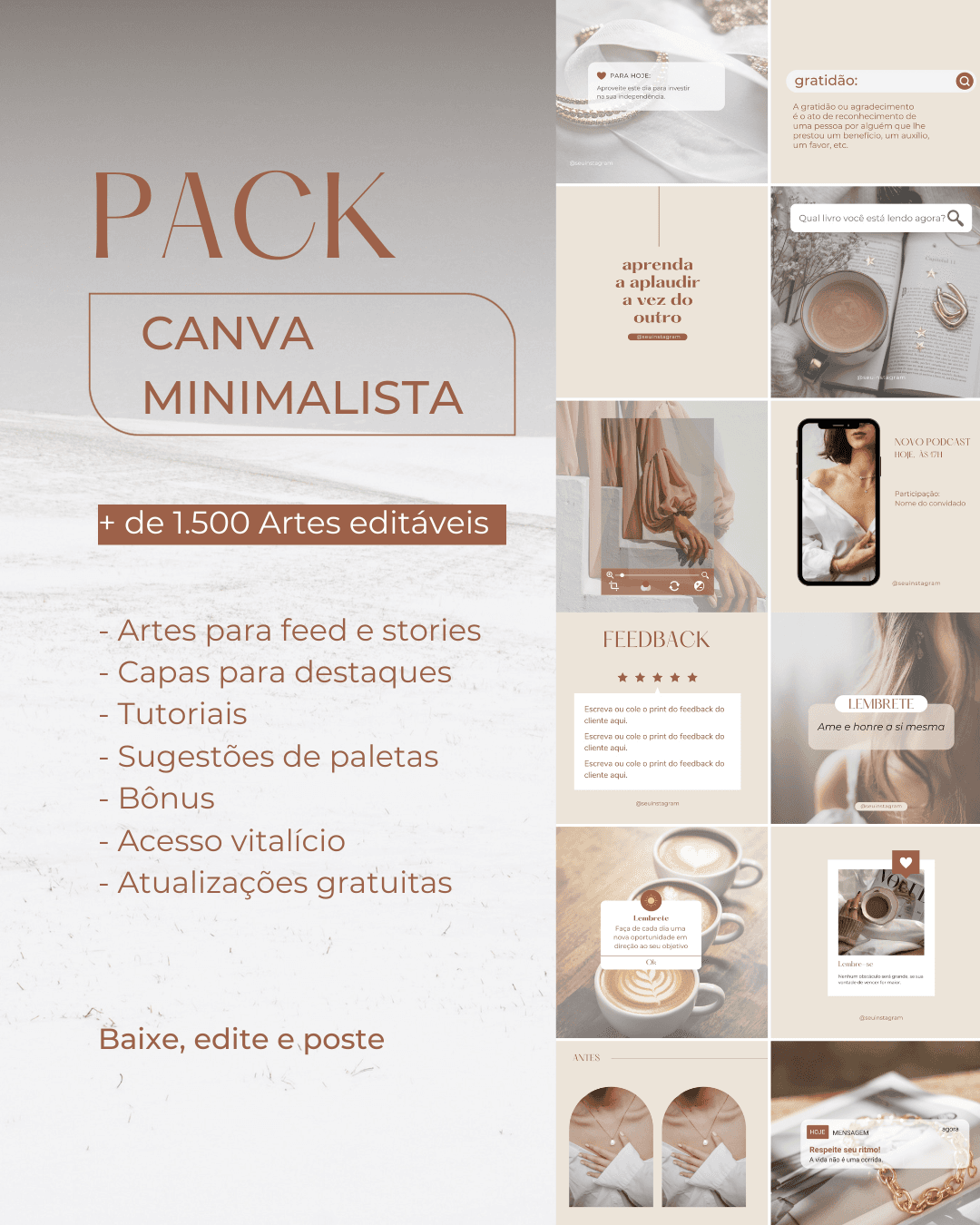 PACK CANVA MINIMALISTA PREMIUM