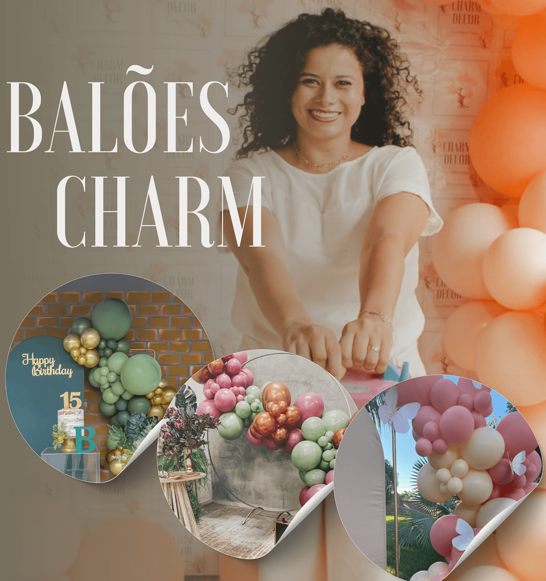 Balões Charm | Arco de Balões Orgânicos