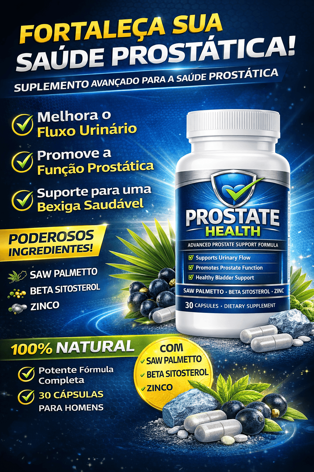 PROSTATE HEALTH ( KIT COM 3 FRASCOS )