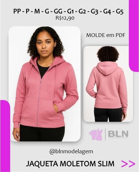 JAQUETA MOLETOM SLIM