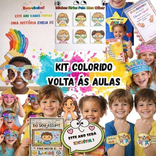 Kit volta ás aulas colorido (pronto para imprmir)