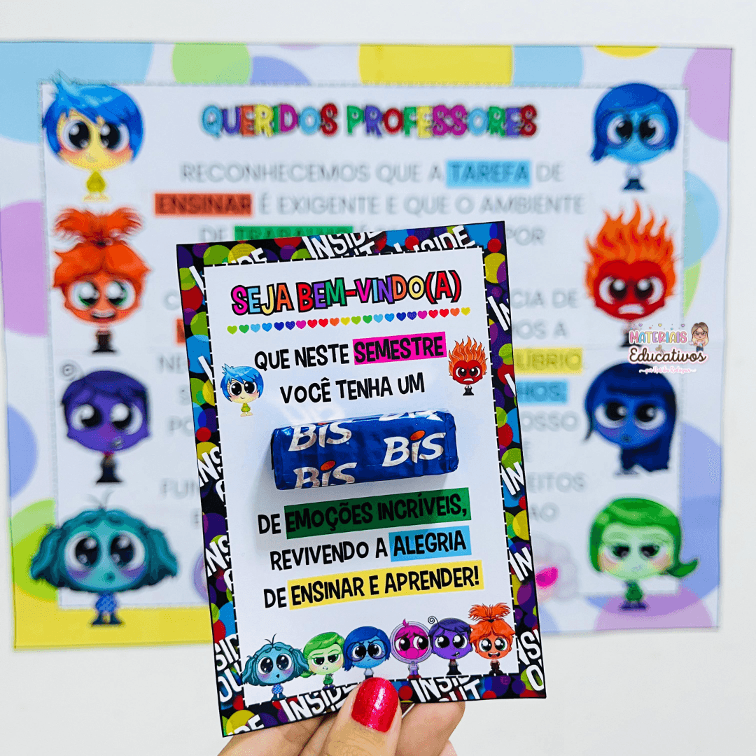 Kit acolhida para professores "Divertida Mente"