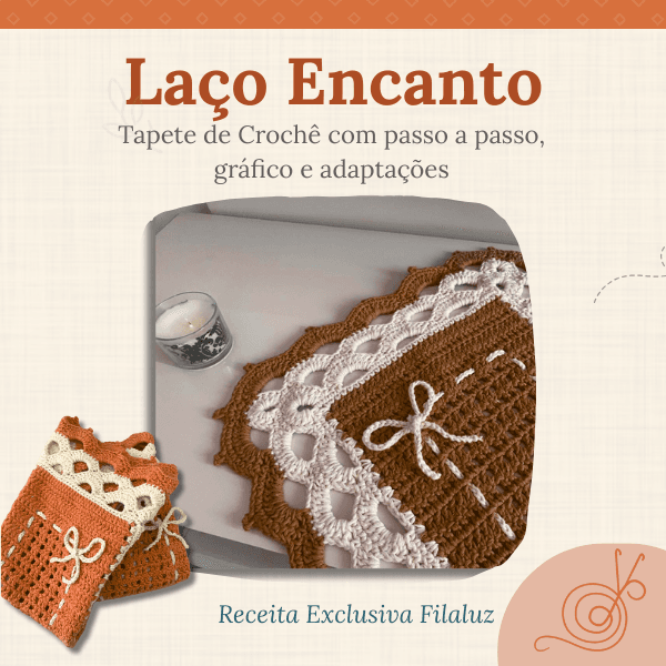 Tapete Laço Encanto — Receita de Crochê com Gráfico e Passo a Passo
