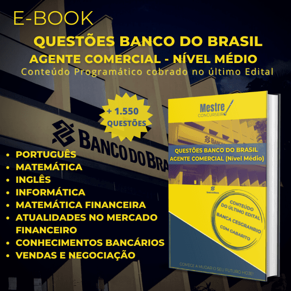 Questões Banco do Brasil - Agente Comercial (Nível Médio) + BÔNUS