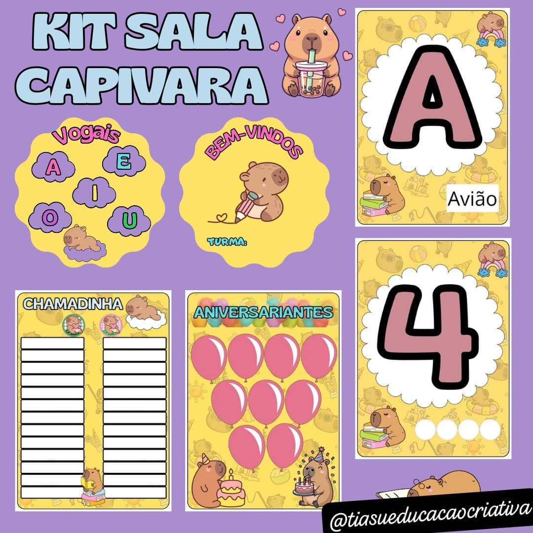 KIT SALA /CAPIVARA🐗