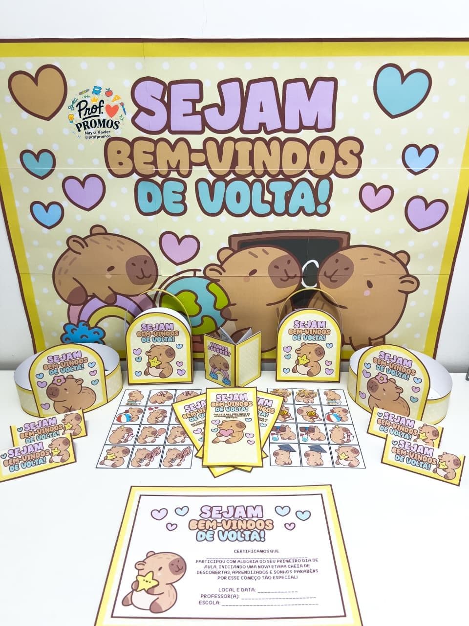 Kit Volta às Aulas – Capivara Fofa🦫💛