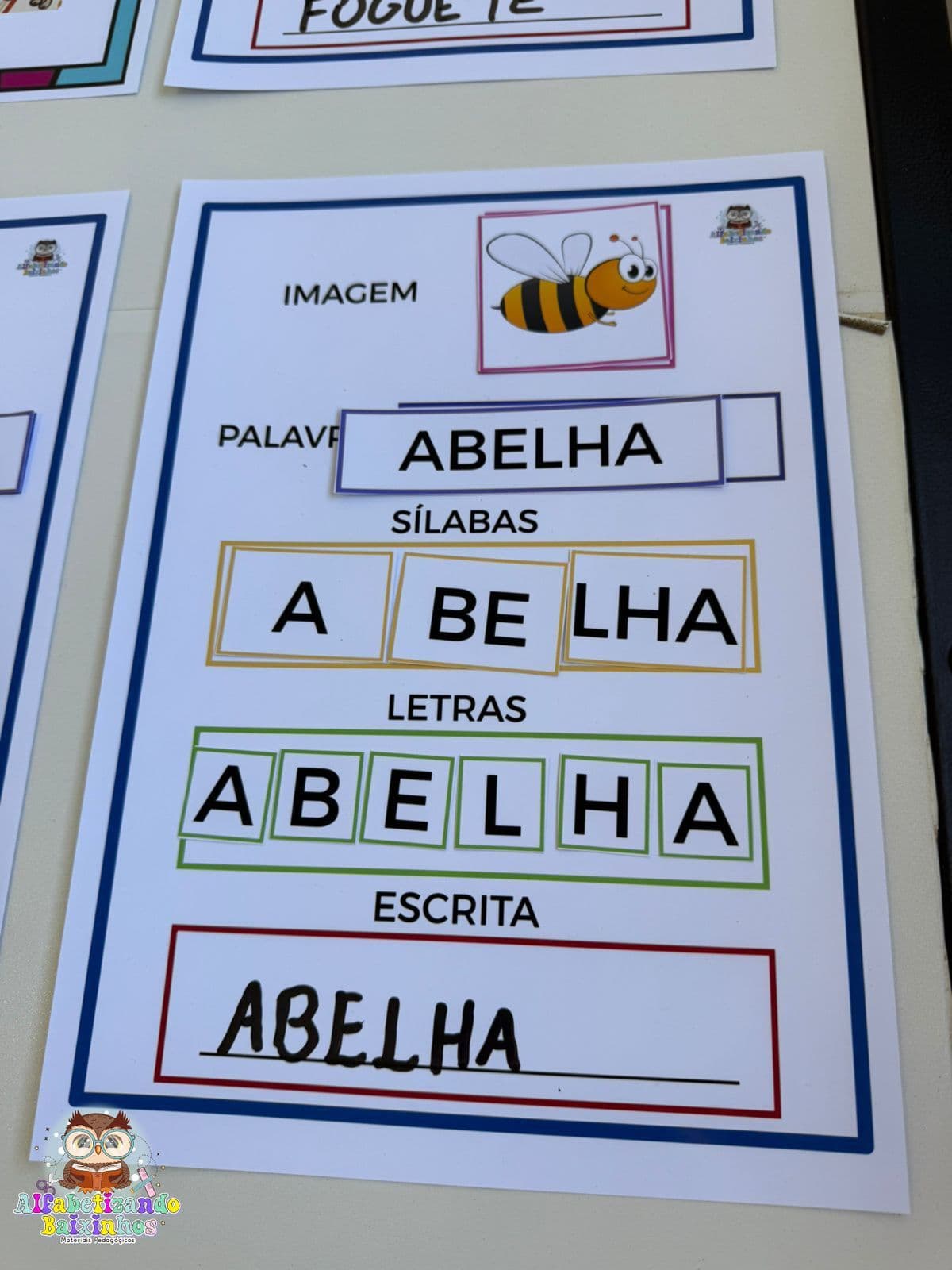 Fichas de Formação e Leitura de Palavra Complexas