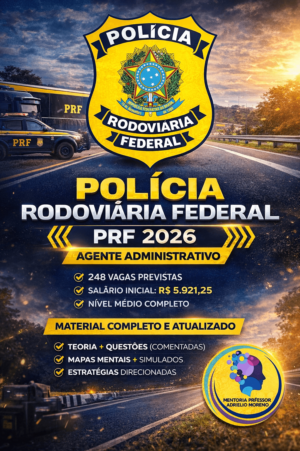 MATERIAL MAIS COMPLETO PARA PRF 2026 - AGENTE ADMINISTRATIVO