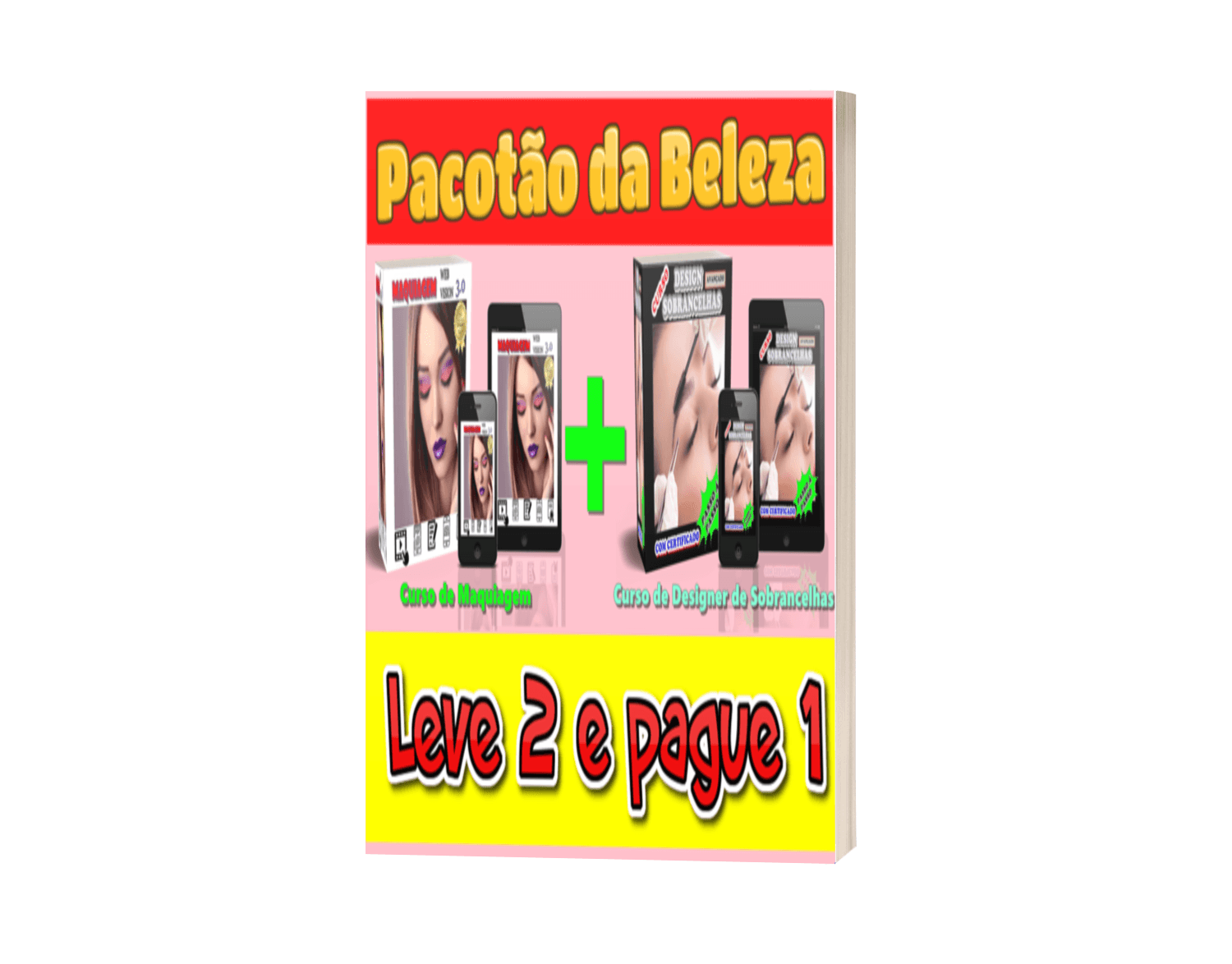 Pacotão da Beleza- Maquiagem Pro + Designer de Sobrancelhas- Pague 1 e leve 2