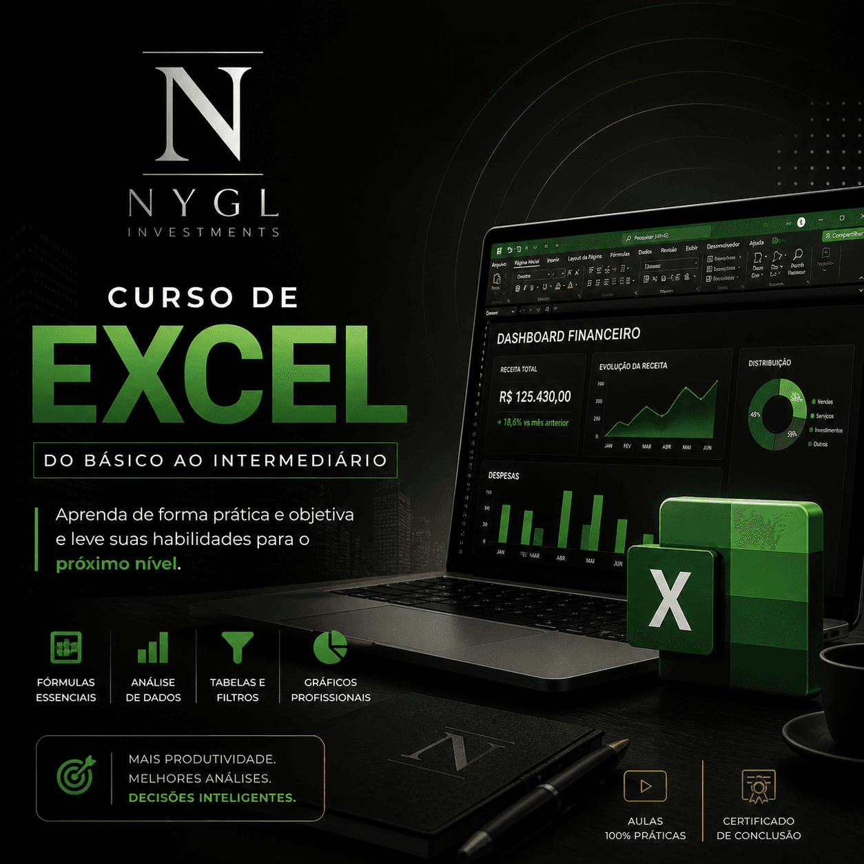 Curso de Excel do Zero ao Intermediário Aplicado ao Mercado