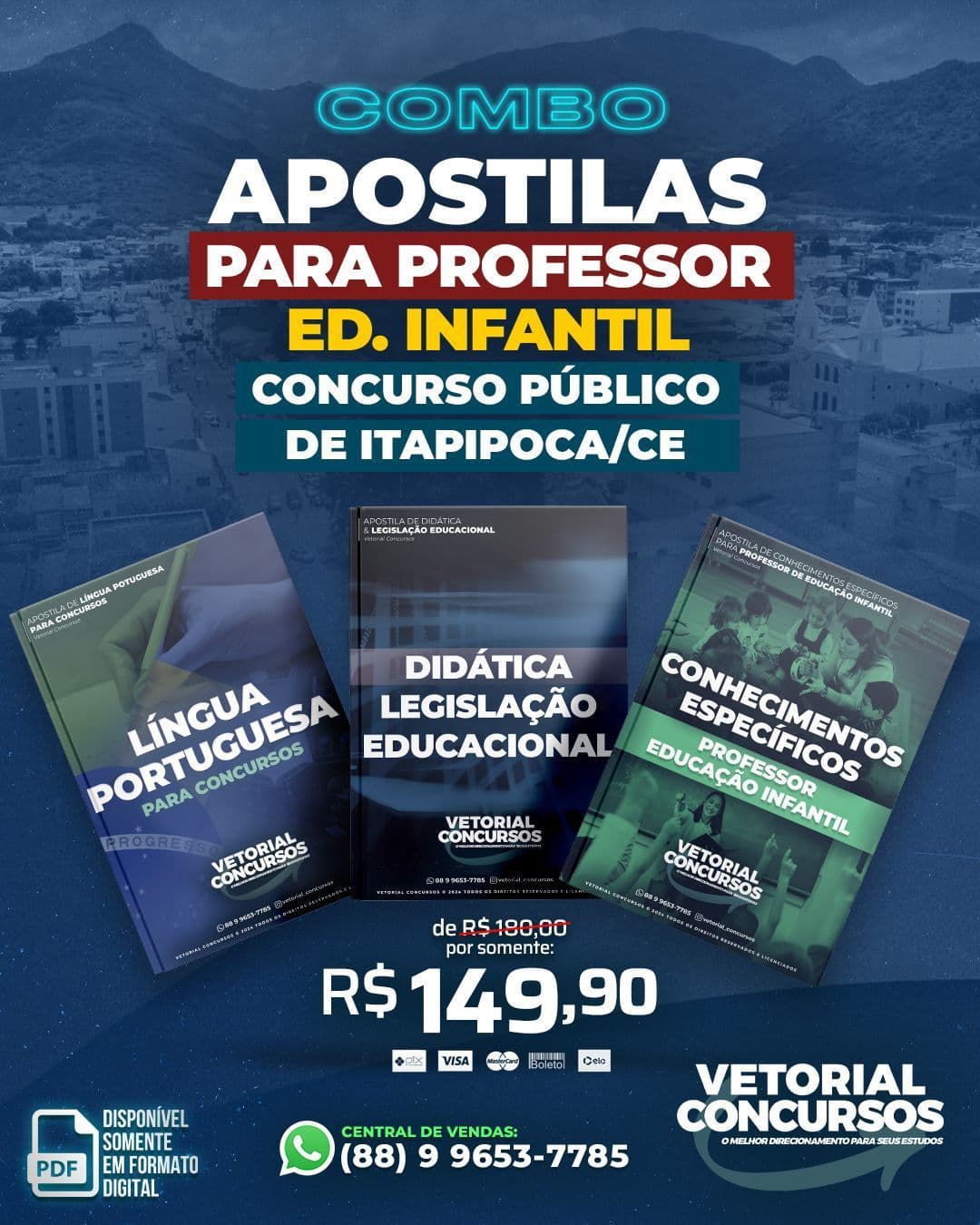 Apostilas para o concurso de professor da Educação Infantil - Itapipoca/CE