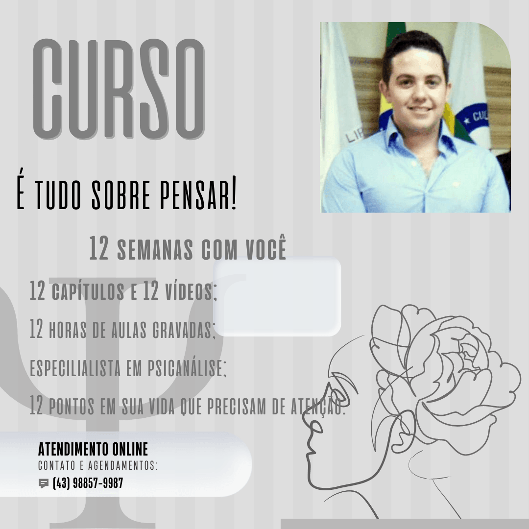 Curso "É tudo sobre pensar" - 12 semanas que mudarão sua forma de pensar.