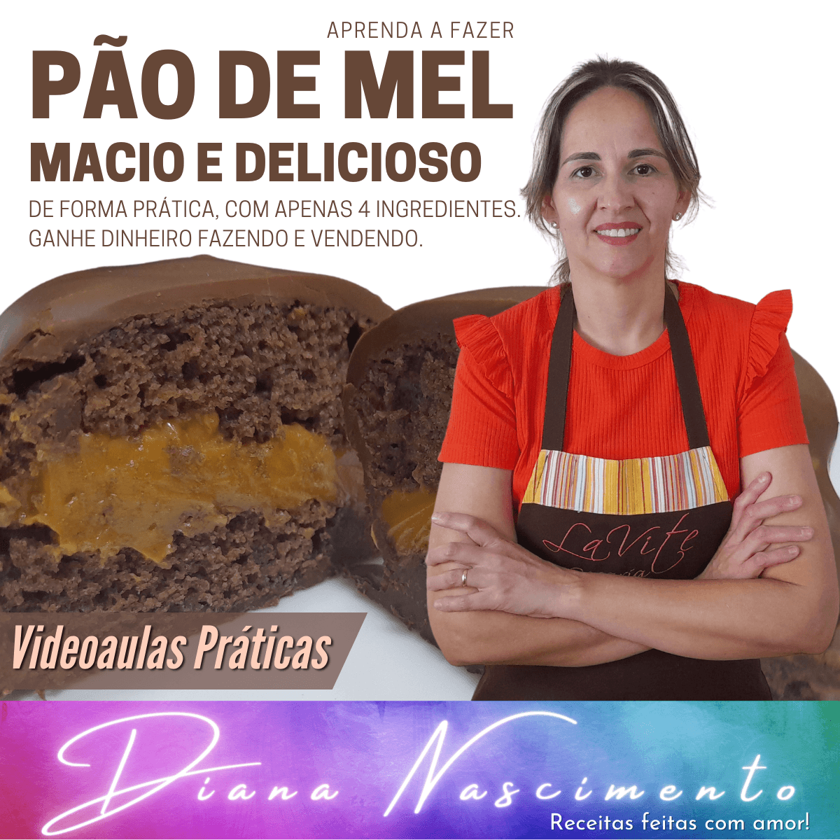 Pão de mel macio e delicioso com apenas 4 ingredientes - Faça e Venda