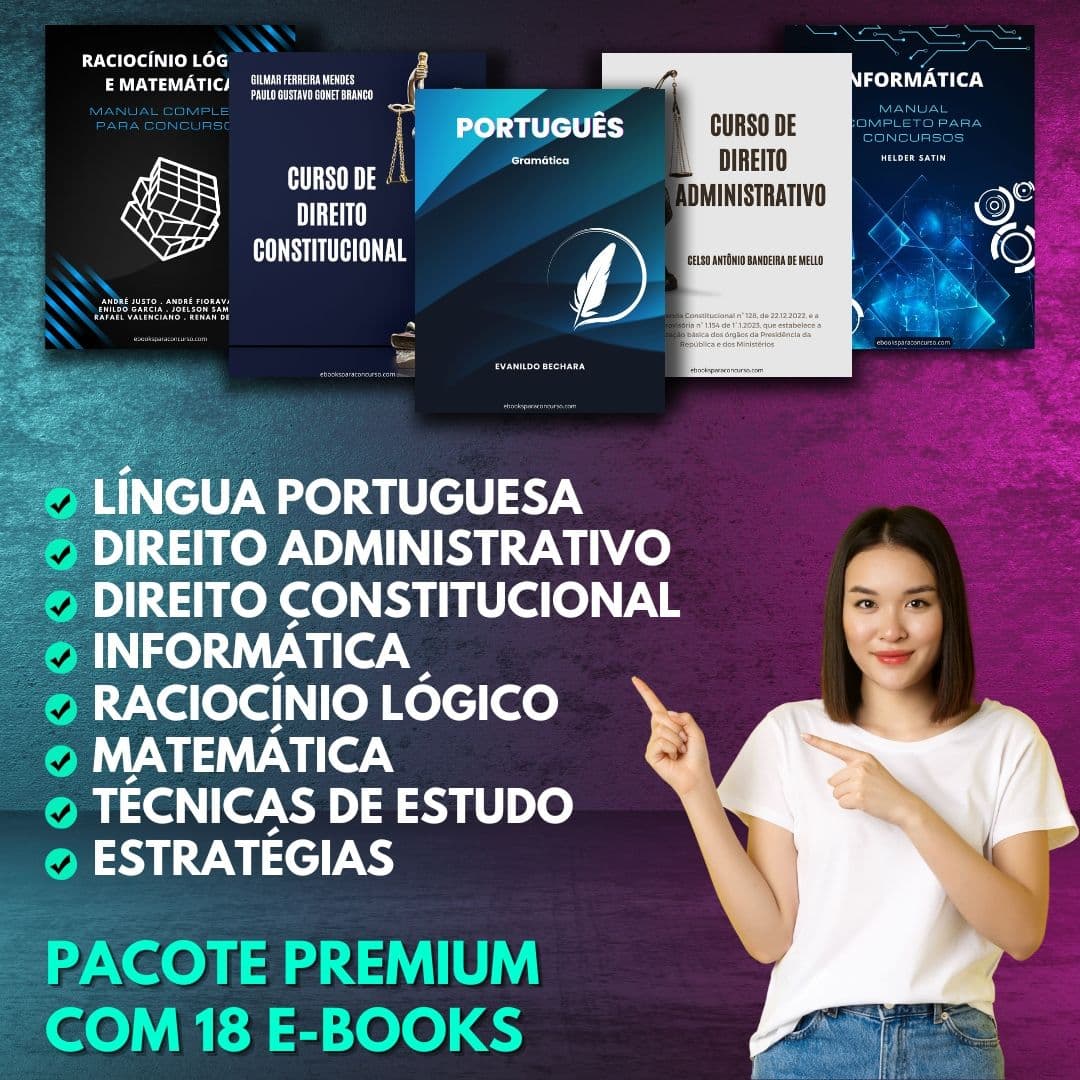 Pacote Premium de 18 E-books para Concursos