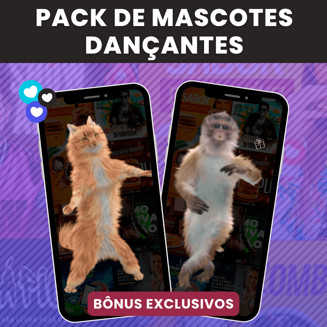 Pack de Mascotes Dançantes - A sensação do momento!