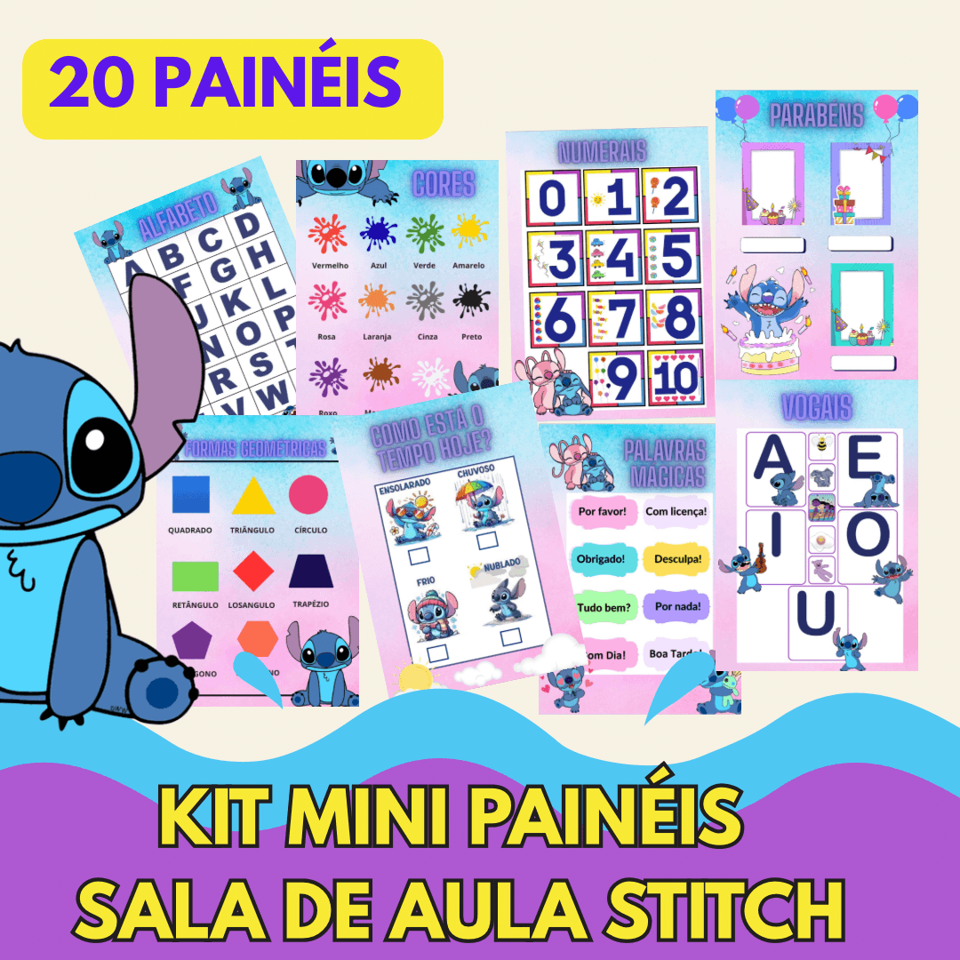 Kit Mini Painéis Stitch