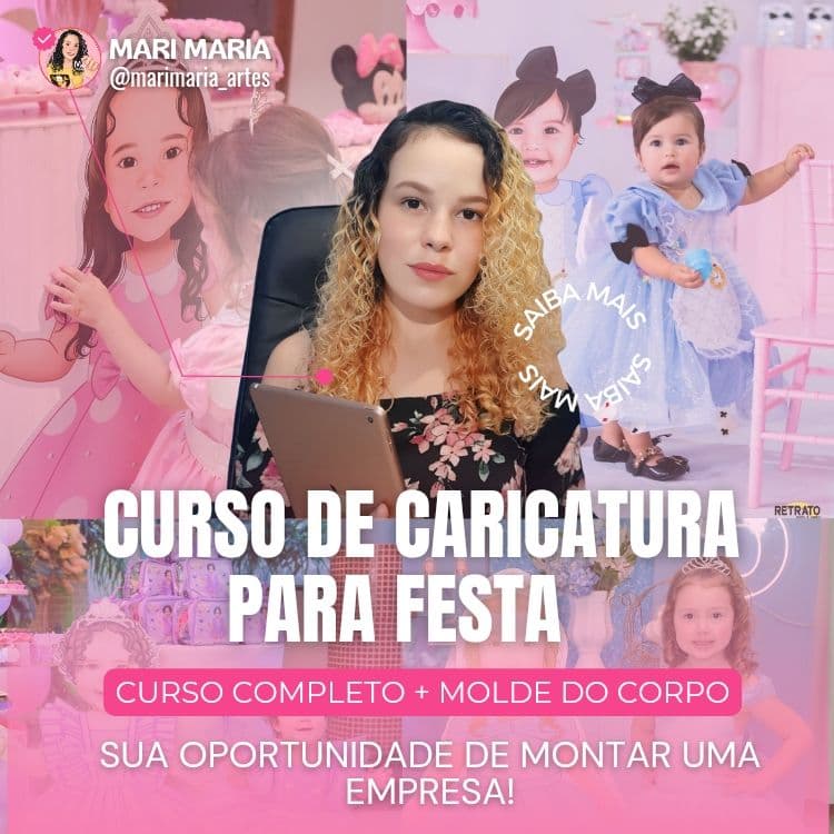 Curso Caricatura para Festa Infantil