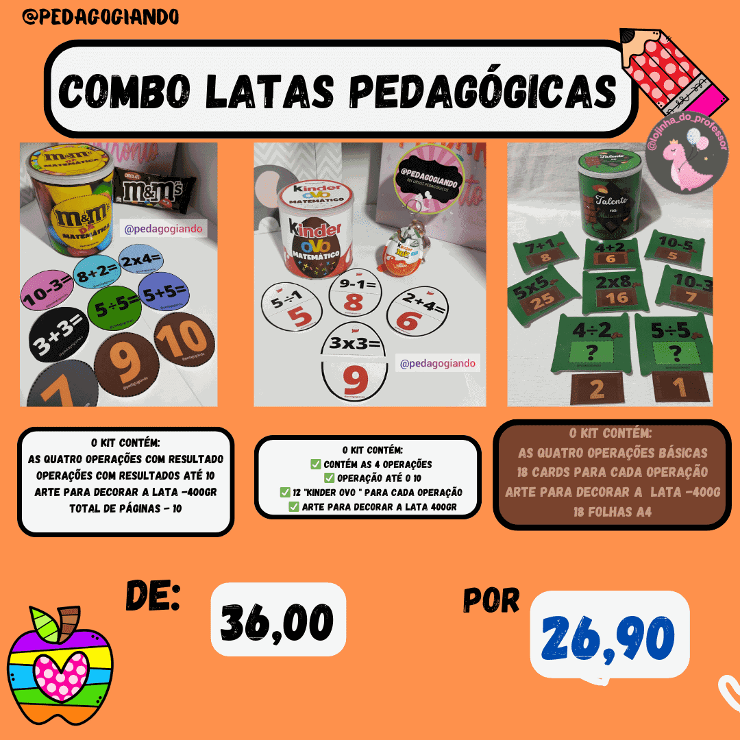 COMBO PROMOCIONAL 6 - LATAS PEDAGÓGICAS