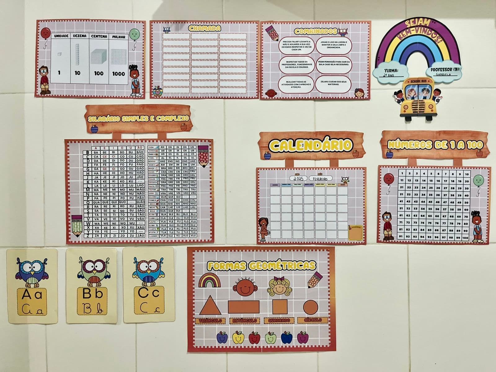 Kit Sala de Aula Material Escola