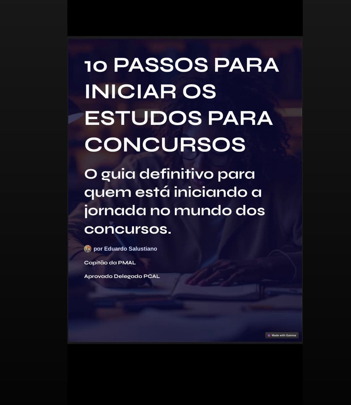 EBOOK 10 PASSOS PARA INICIAR OS ESTUDOS PARA CONCURSOS