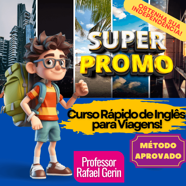 Curso RÁPIDO de Inglês para Viagens e Turismo (Com Vídeo Aula - NÃO PRECISA CONHECIMENTO PRÉVIO) - São 14 Vídeo Aulas inclusas(2h30 de Vídeo) **Receba Grátis E-BOOK DESMISTIFICANDO O VERBO "TO BE"**