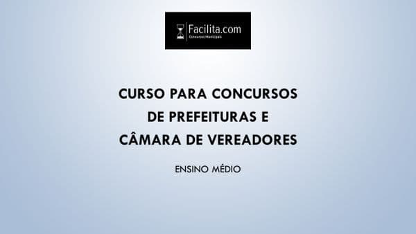 Curso Preparatório para Concursos Municipais