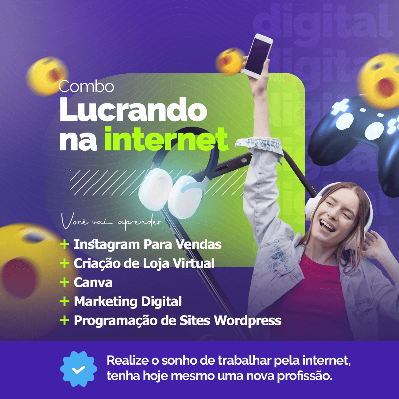Combo de Cursos Para Lucrar Na Internet