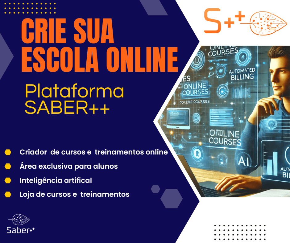 Crie sua escola cursos e treinamentos online - Plataforma Saber++