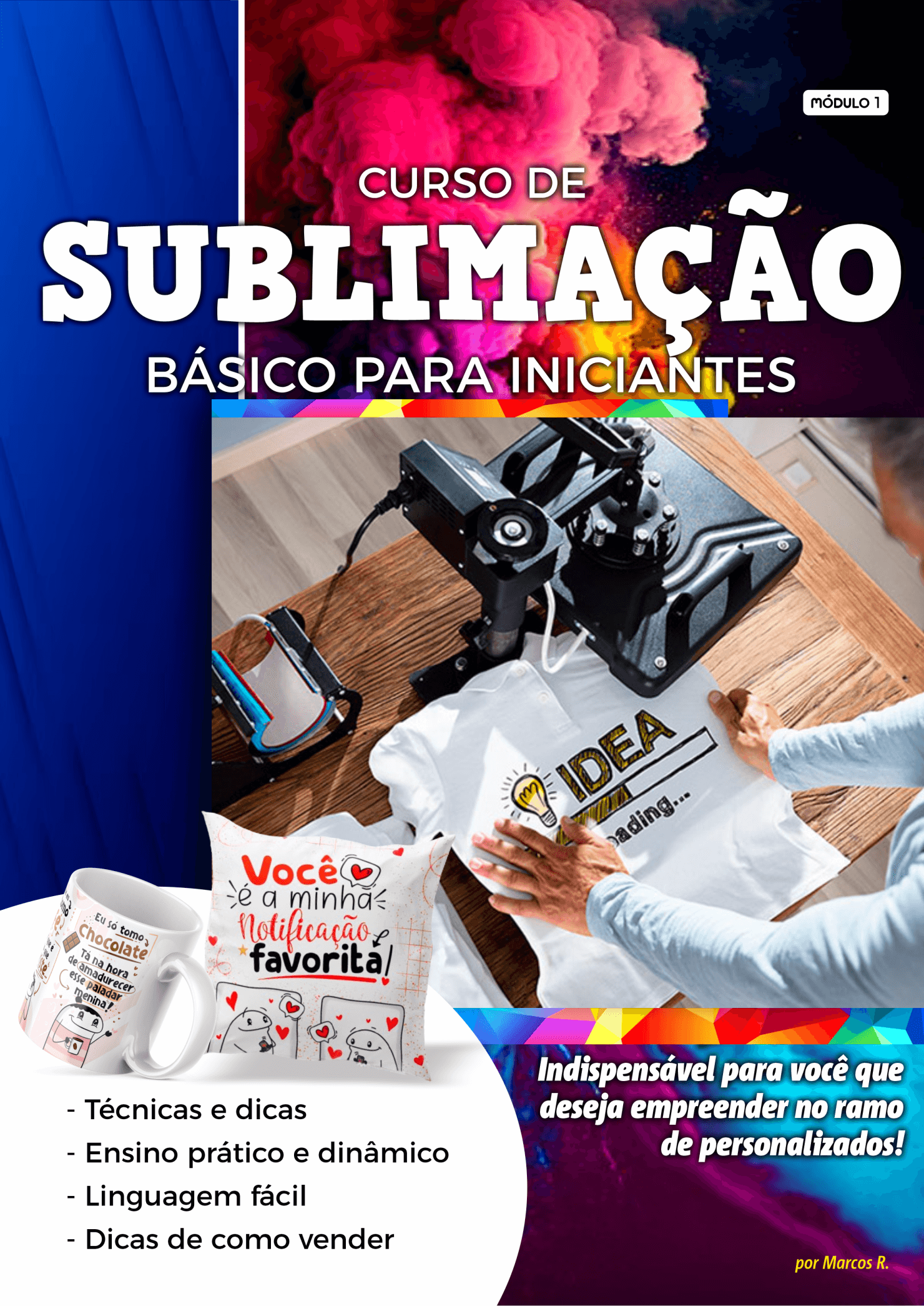 Curso de sublimação básico para iniciantes e empreendedores