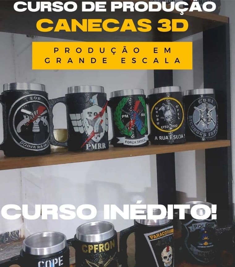 Curso de Fabricação de Canecas 3D