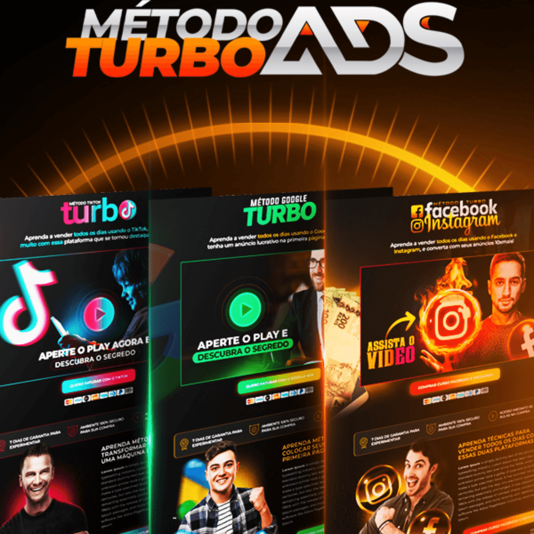 PLR COMPLETO MÉTODO TURBO ADS + PÁGINAS DE VENDA + BÔNUS