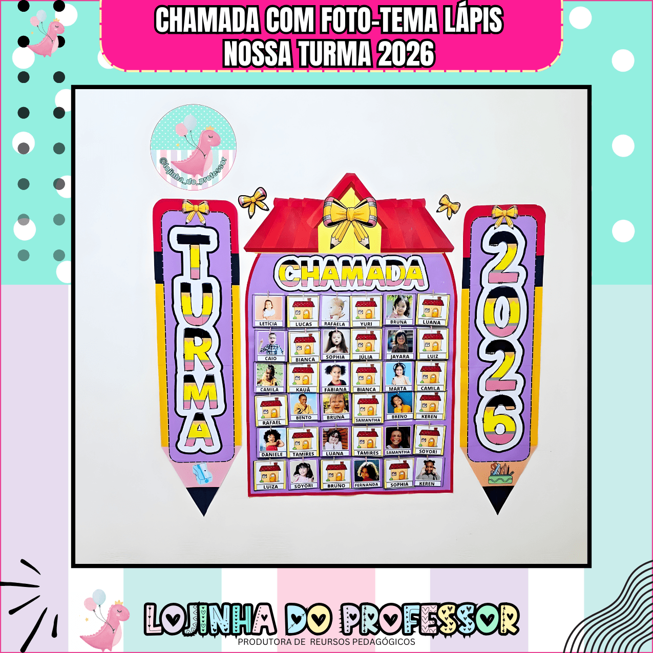 Chamada com Foto – Tema Lápis | PDF