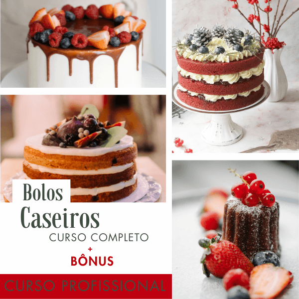BOLOS CASEIROS - CURSO COMPLETO + BÔNUS