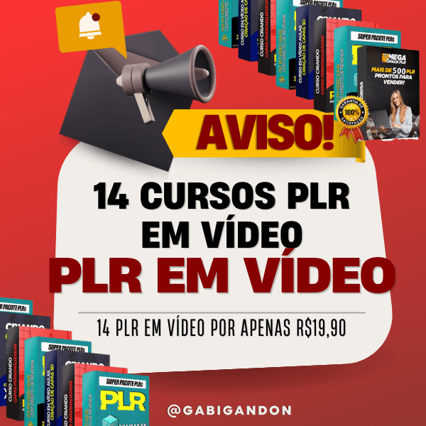 14 PLRs em Vídeo Cursos Em Vídeo Com Licença de Revenda - ALTA QUALIDADE
