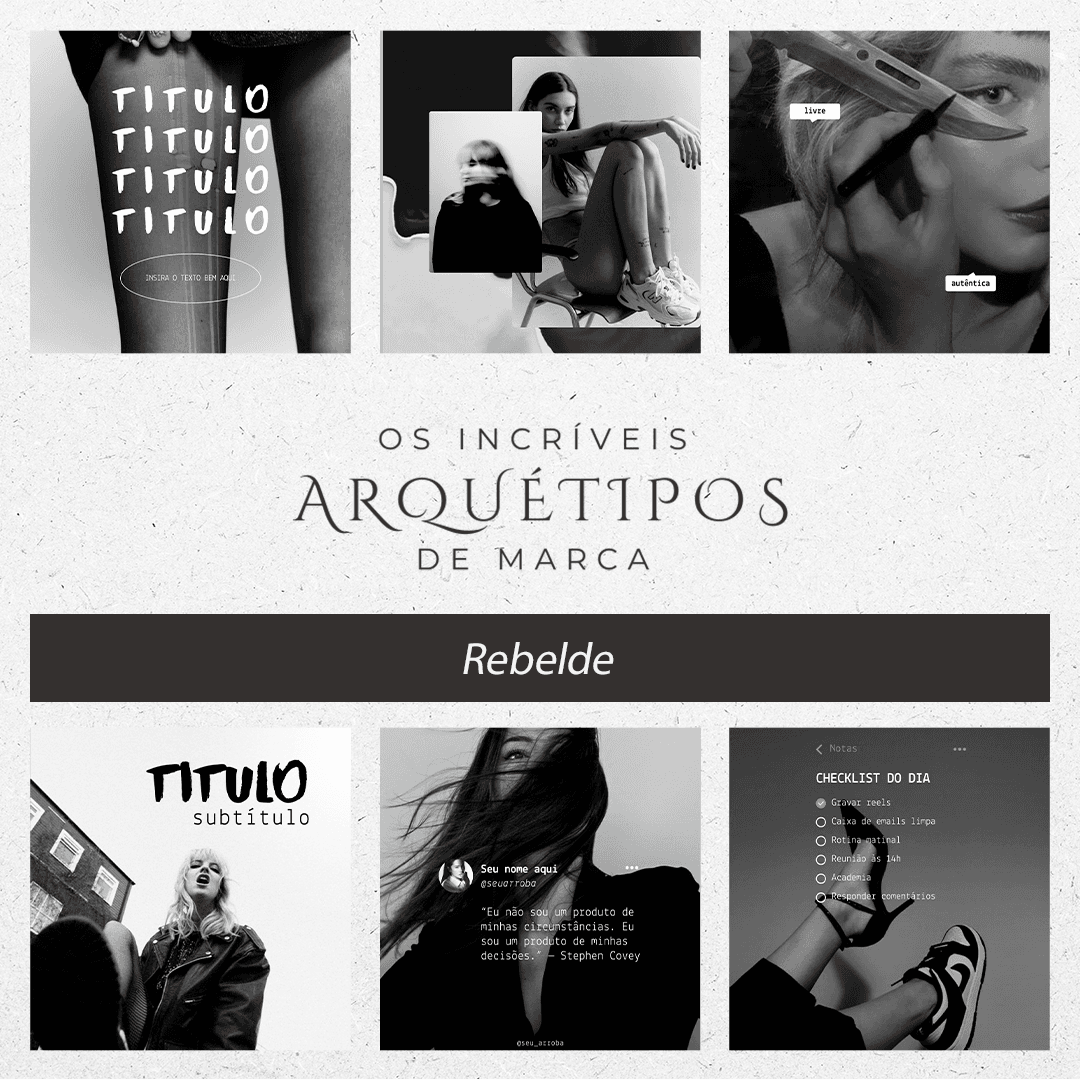 Pack Canva Arquétipo da Rebelde