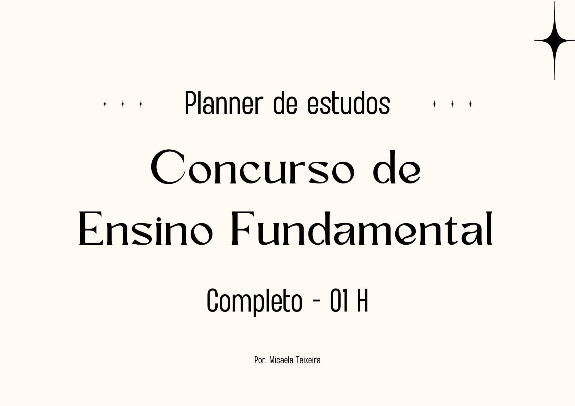 Plano de Estudos para Concurso de Ensino Fundamental com Hyperlink - Português, Matemática e Informática