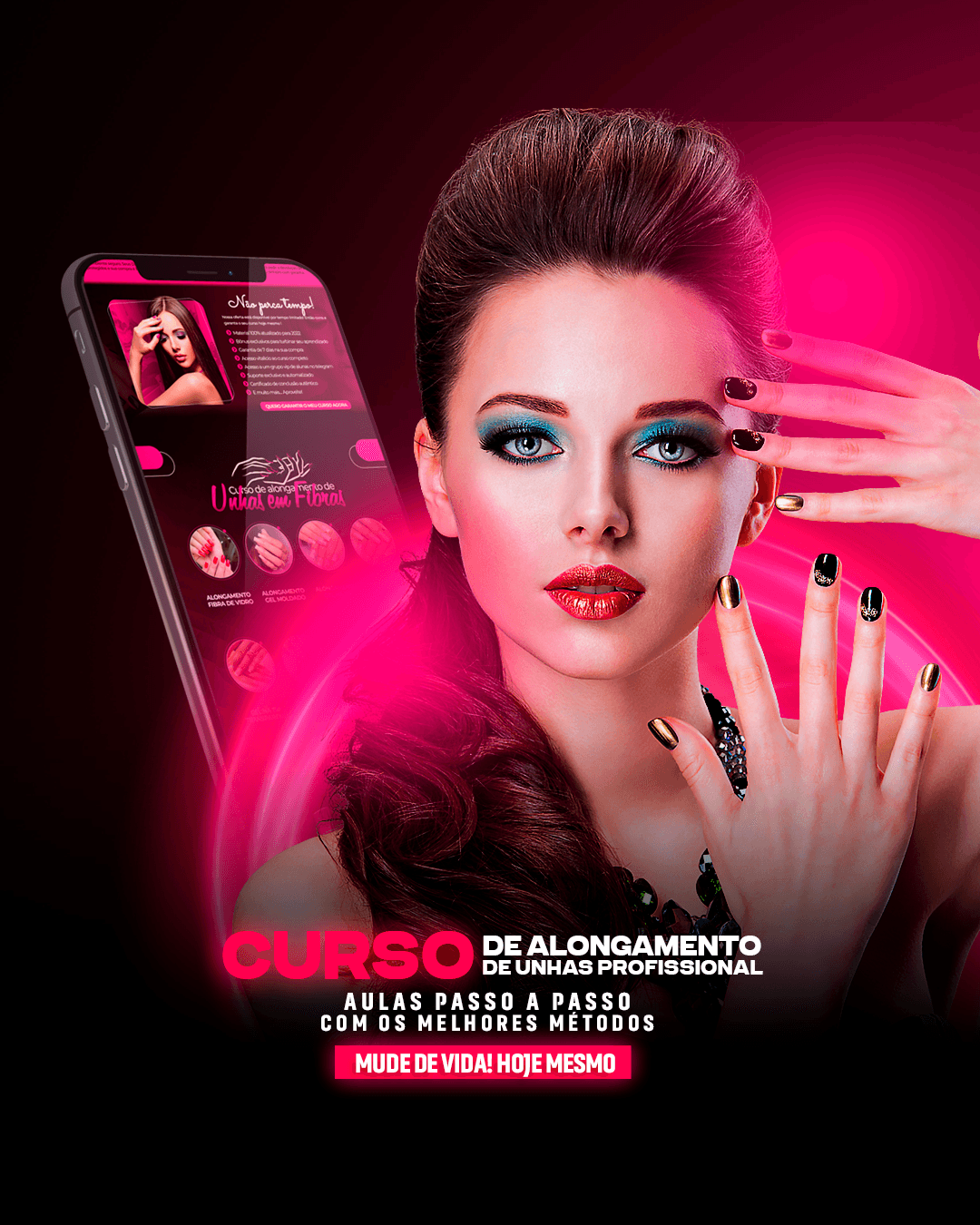 Fature com Alongamento de Unhas