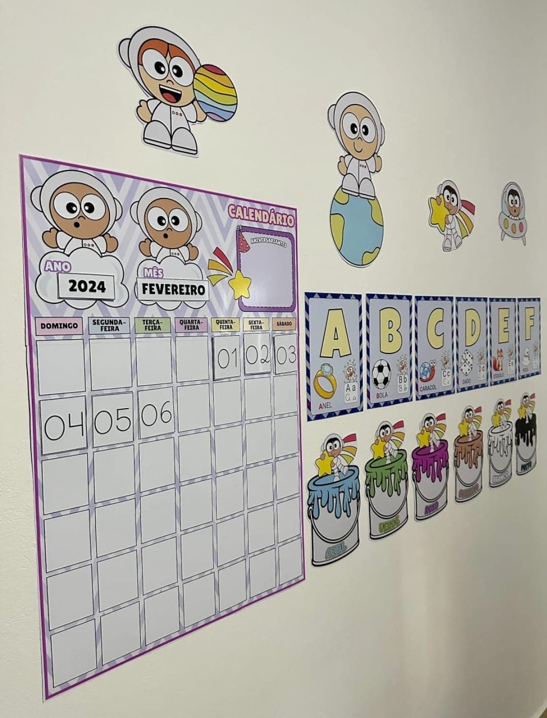 Kit Decoração Sala de Aula - Astronauta