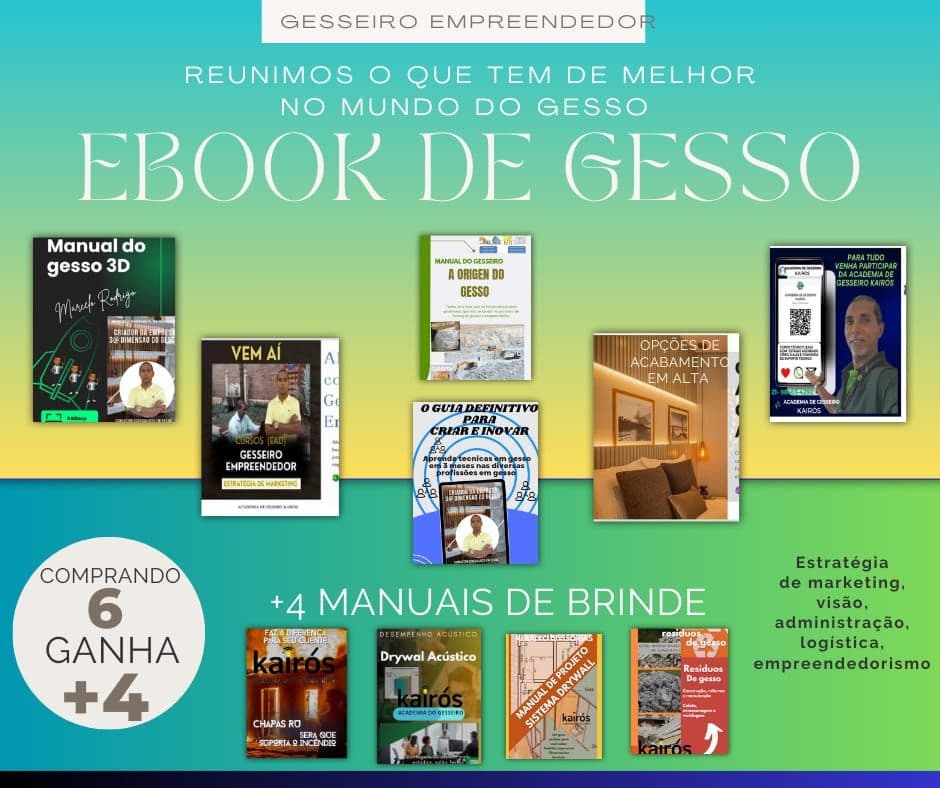 10 ebooks para se tornar gesseiro empreendedor