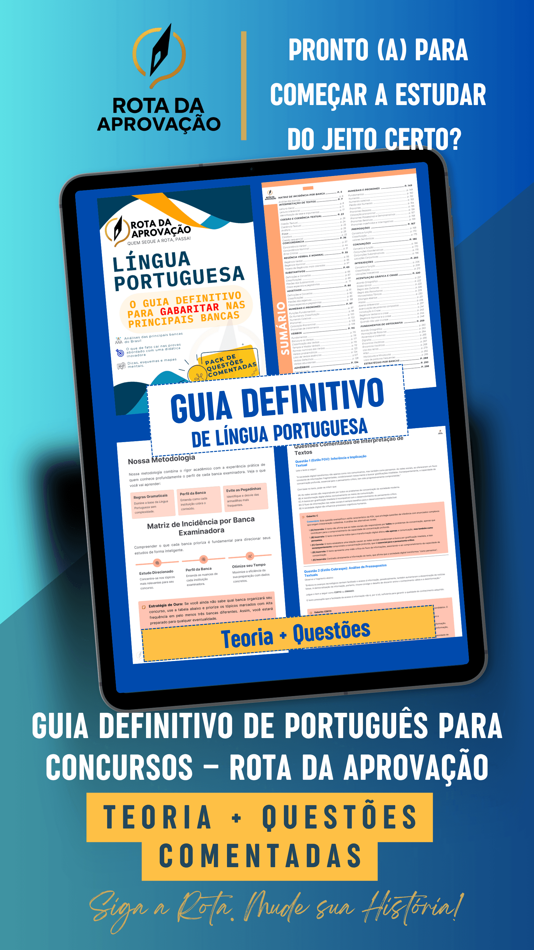 Guia Definitivo de Português para Concursos – Rota da Aprovação | Teoria + Questões Comentadas