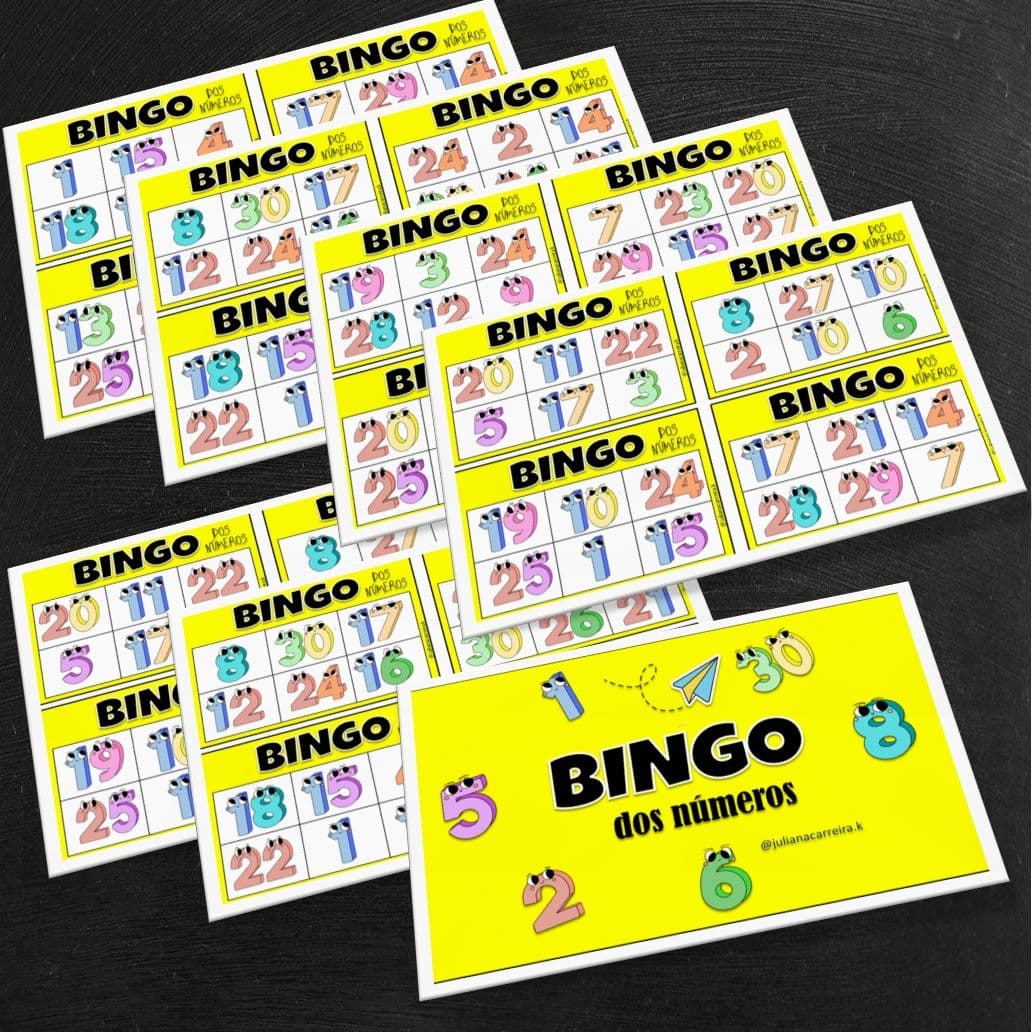 BINGO DOS NÚMEROS do 1 ao 30