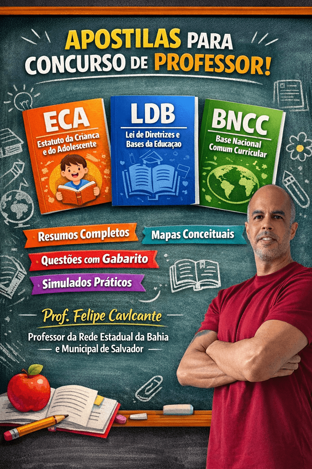 ECA, LDB e BNCC. RESUMOS, QUESTÕES, MAPAS MENTAIS... para concursos