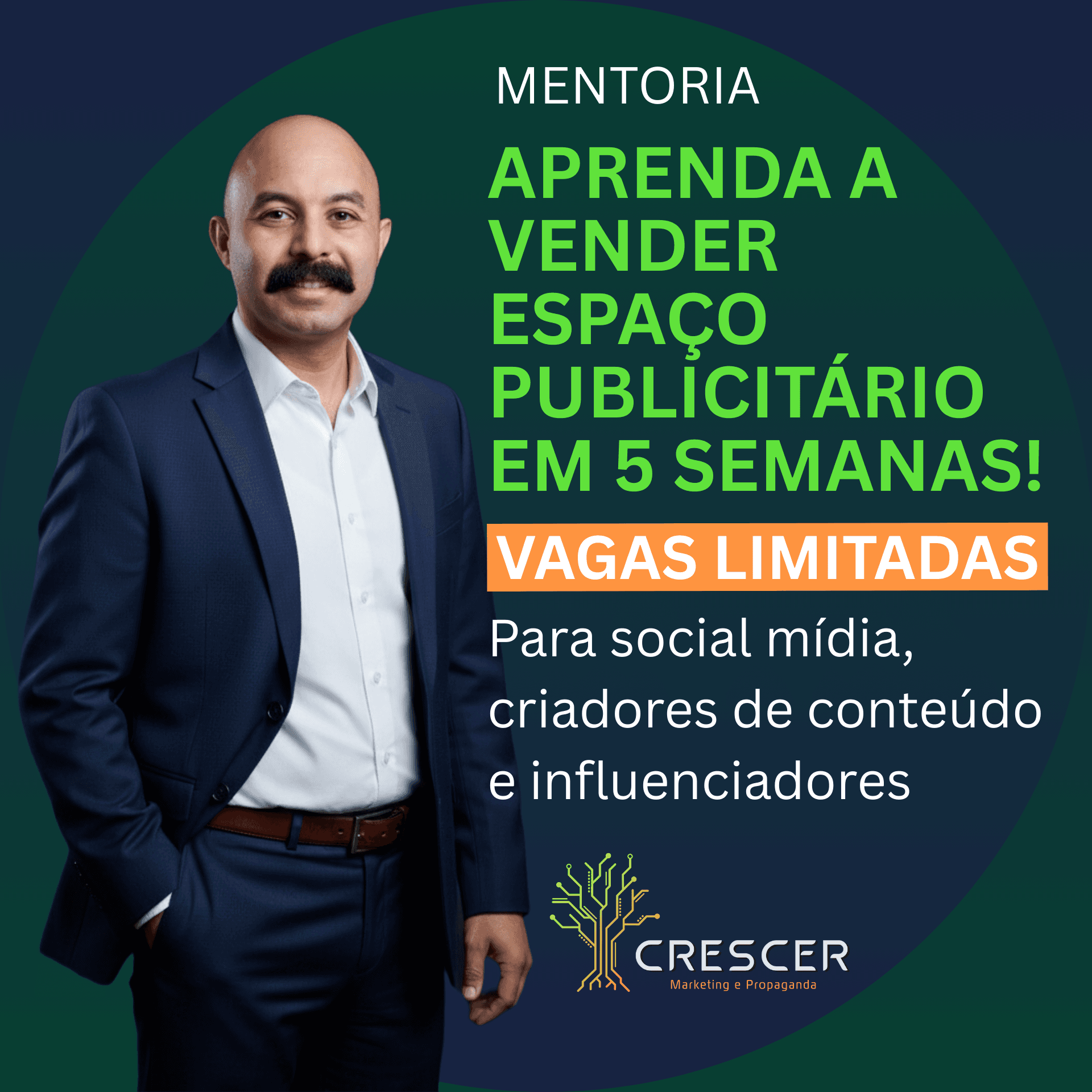Mentoria em Venda de Espaço Publicitário, para Criadores de Conteúdo, Influenciadores e Profissionais de Marketing