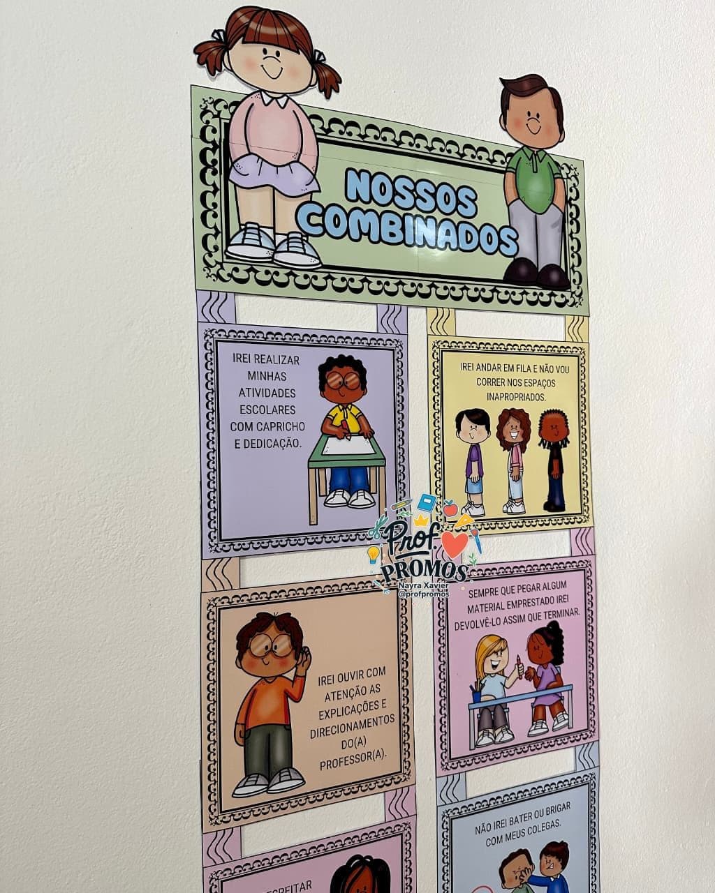 Painel Nossos Combinados + Livrinho