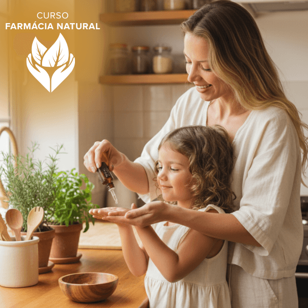 Curso Farmácia Natural: Herbalismo e Óleos Essenciais na Prática para Cuidar de Si, da Família e dos Pets.