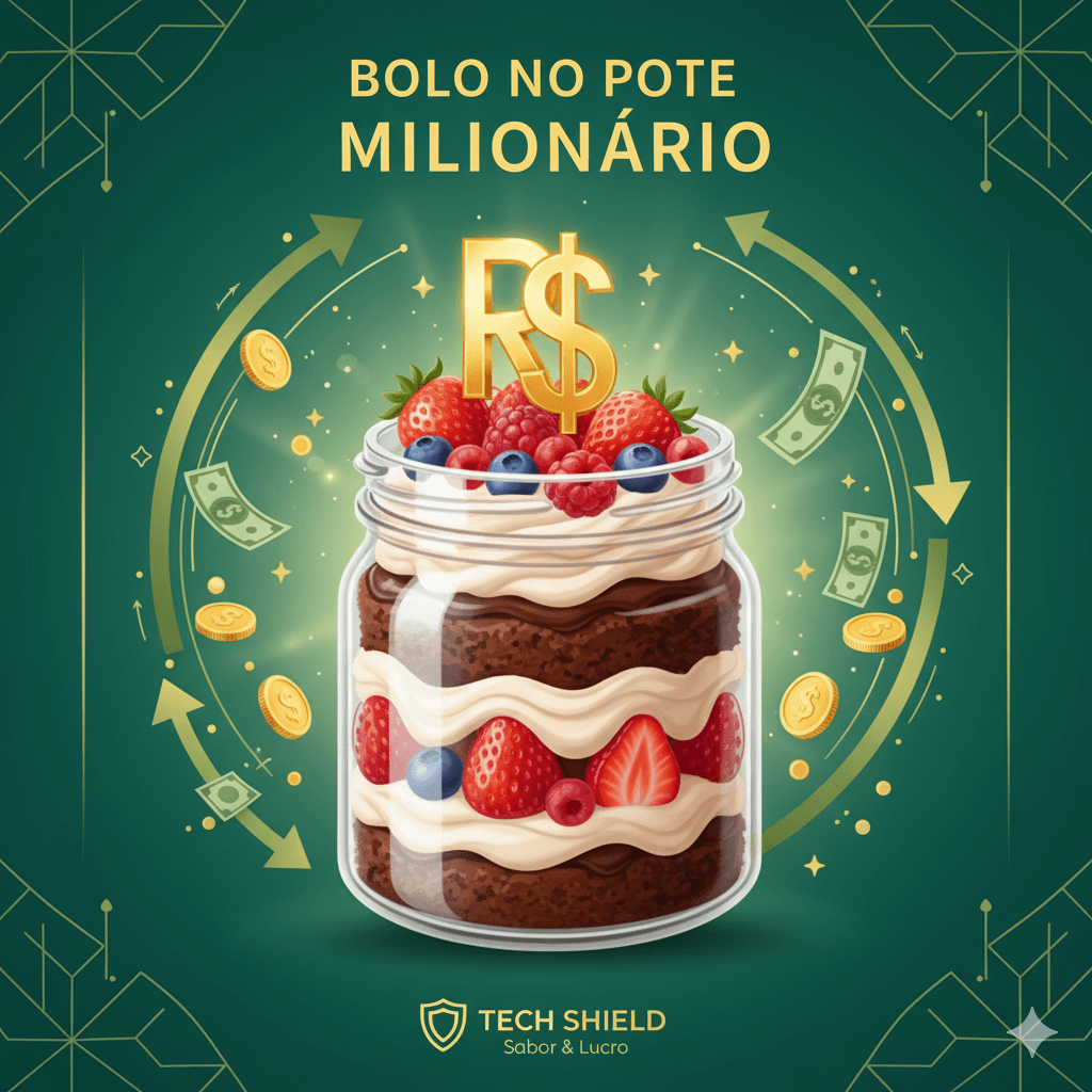 BOLO NO POTE LUCRATIVO PREMIUM: Domine 100 Receitas Exclusivas (Fit, Keto, Vegano) e Crie uma Fábrica de Renda de 5 Dígitos! As melhores receitas de Bolo no Pote da Internet