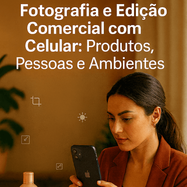 Guia de Fotografia e Edição Comercial com Celular: Produtos, Pessoas e Ambientes