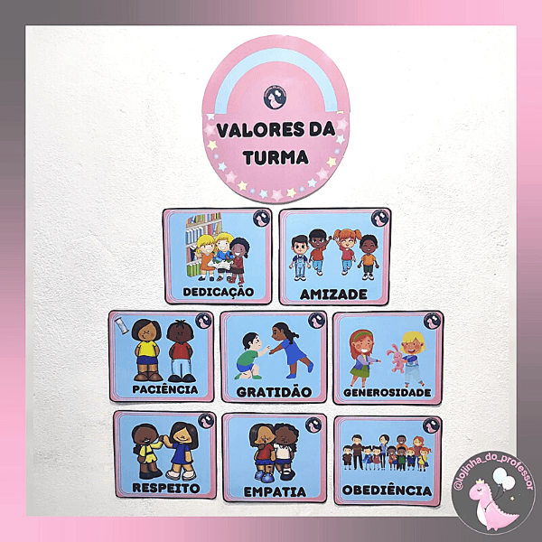VALORES DA TURMA - PAINEL PARA SALA DE AULA